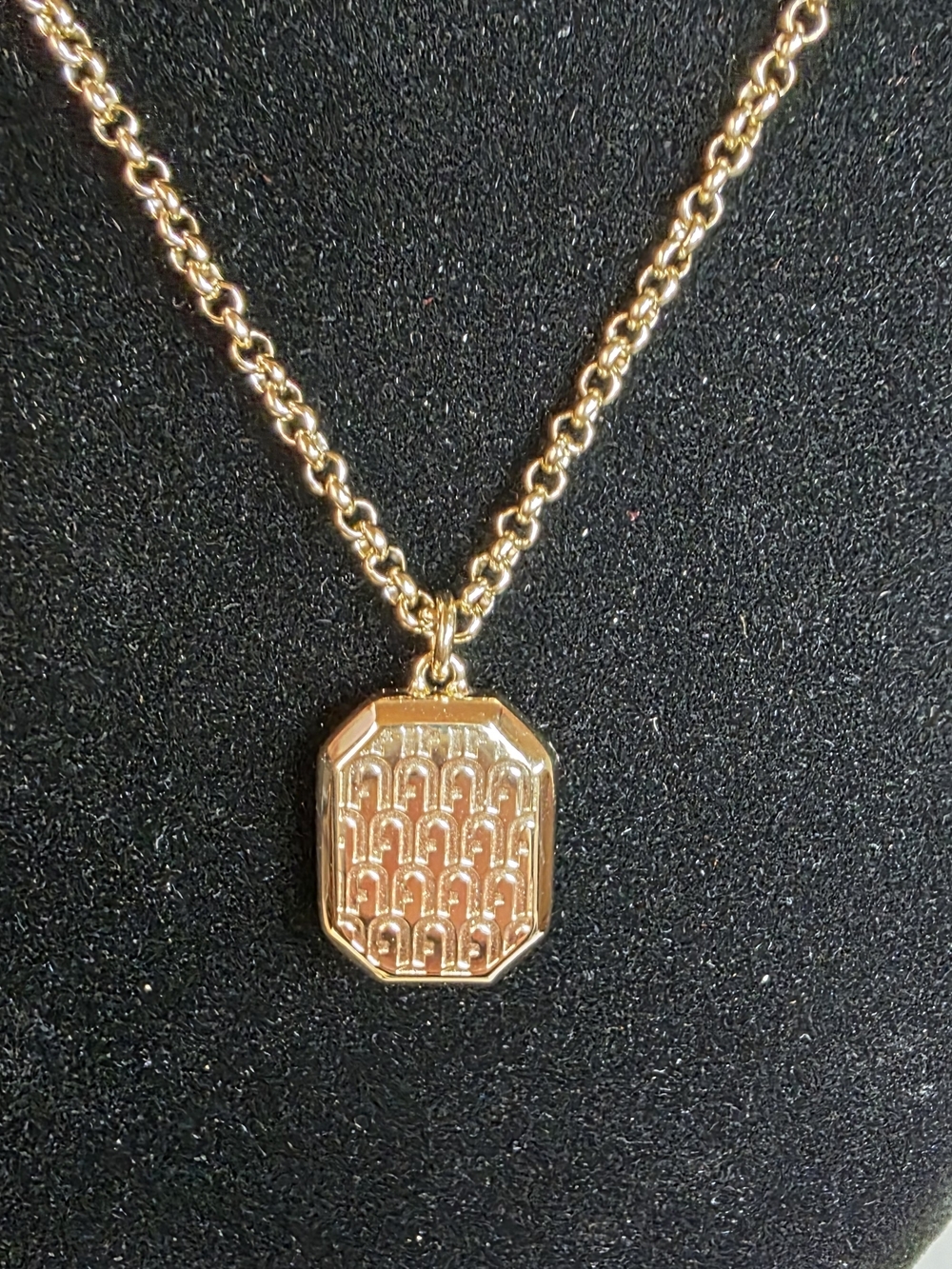 Furla Octagonal Green Logo Necklace - Picture 8 of 8
